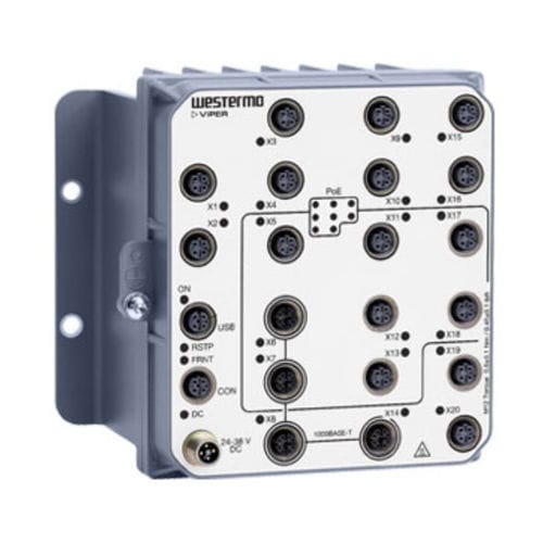 Managed ethernet switch - Viper-220A-T4G-P8-LV - Westermo - 20 ports / gigabit Ethernet / layer 3