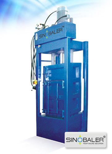 Textile baling press - SVBT2-F1-x00 series - SINOSPECT INDUSTRIAL CO.,LTD - vertical / front-loading / compact