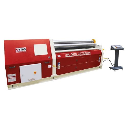 Hydraulic bending machine - 3R OHS series - OSTAS MACHINERY - sheet metal / 3 drive rollers / CNC