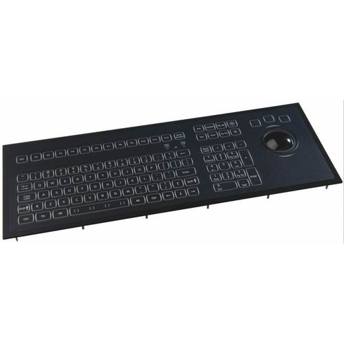 Panel-mount keyboard - KSML106 series - NSI - with mechanical keys / 106-key / with trackball