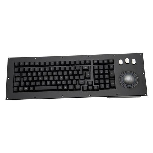 Panel-mount keyboard - MKBL107 - NSI - with mechanical keys / with trackball / MIL-STD-461G
