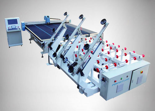 Glass cutting table - PEG-7015 - Perfect Laser Co., Ltd. (China) - rotary-knife / vacuum / suction