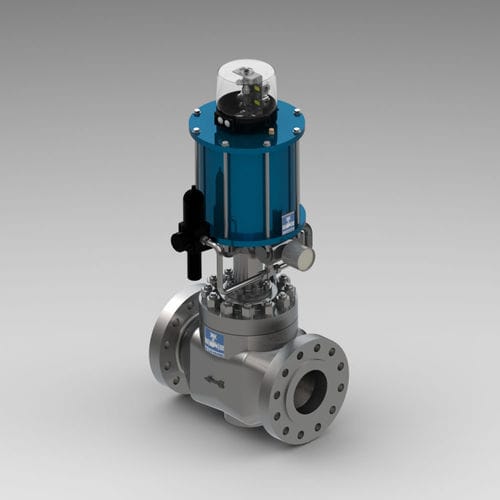 Plug valve - KVH-GT - Kühme Armaturen GmbH - pneumatic / for gas / flange