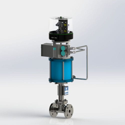 Globe valve - KVF/S - Kühme Armaturen GmbH - electropneumatic / for control / shut-off