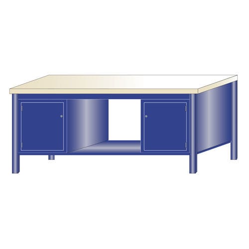 Beech workbench - 218/G - ARMECO - for workshops / monobloc / metal