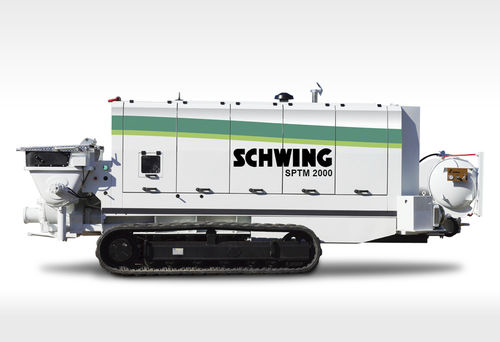 Crawler truck-mounted concrete pump - SPTM 2000 - SCHWING GmbH - rough terrain
