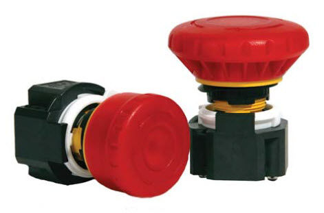 Mushroom push-button switch - XA, XE series - IDEC - emergency stop / electromechanical