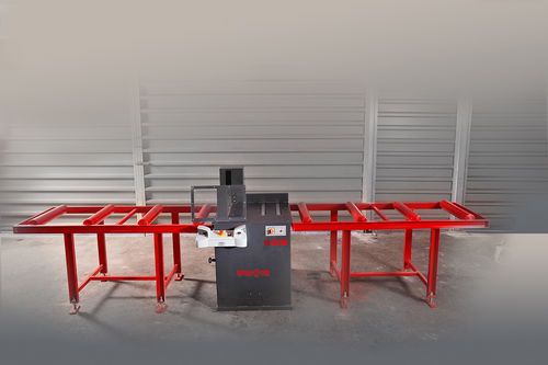 Circular saw - 60R - Wravor d.o.o. - wood / with roller conveyor / pneumatic
