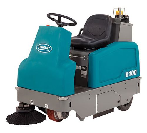 Ride-on sweeper - 6100 - Tennant - battery-powered / outdoor / indoor