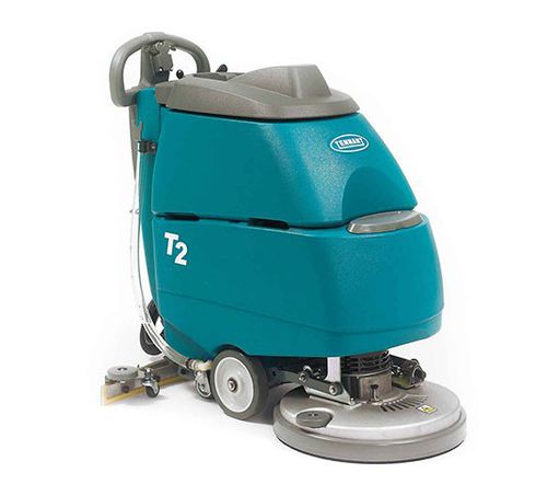 Walk-behind scrubber-dryer - T2 - Tennant - battery-powered / compact