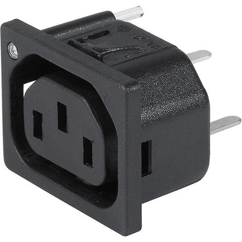 Panel-mounted electrical plug - 6600-5 series - SCHURTER - IP20 / IEC
