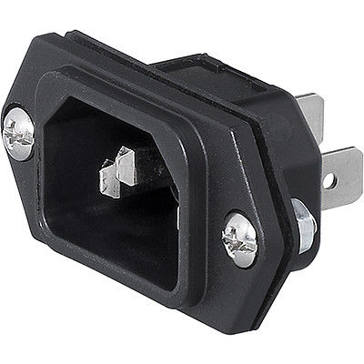 Panel-mounted electrical socket - 6100-3 - SCHURTER - IP54 / IP40 / 3-pole