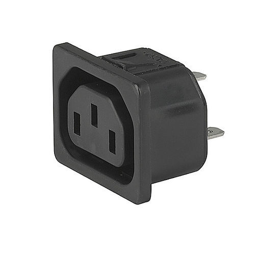 Panel-mounted electrical socket - 6600-4 - SCHURTER - IP54 / IP30 / 3-pole