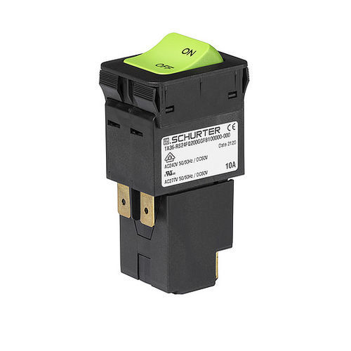 Thermal circuit breaker - TA36 - SCHURTER - 2-pole / single-pole / rocker switch type