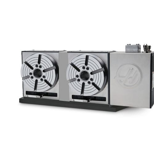 Motor-driven rotary indexing table - HRT210-2 - Haas Automation - vertical / for machine tools / double-spindle