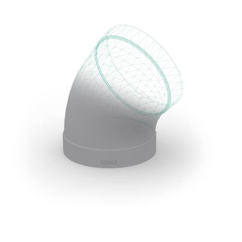 Pneumatic fitting - HoKa GmbH - socket / weld-on / 45° angle