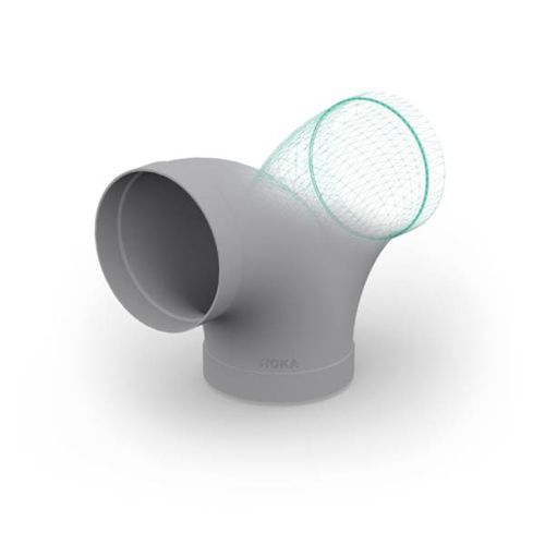 Pneumatic fitting - HoKa GmbH - socket / weld-on / 90° angle