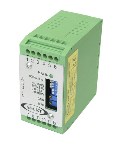 Signal amplifier - ADS-M - ASA-RT s.r.l. - electronic / for strain gauge sensors / DIN rail