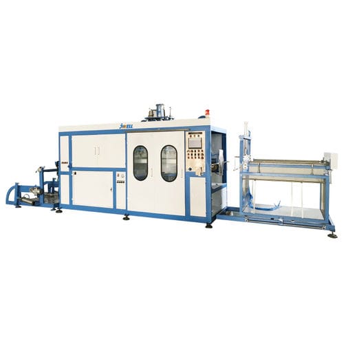 Sheet thermoforming machine - HW-1220 - Jwell Extrusion Machinery Co., Ltd., Shanghai - for packaging / PLC-controlled / semi-automatic