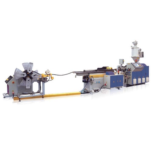 Single layer extrusion line - JWDBW series - Jwell Extrusion Machinery Co., Ltd., Shanghai - with touchscreen / PLC-controlled / for pipes