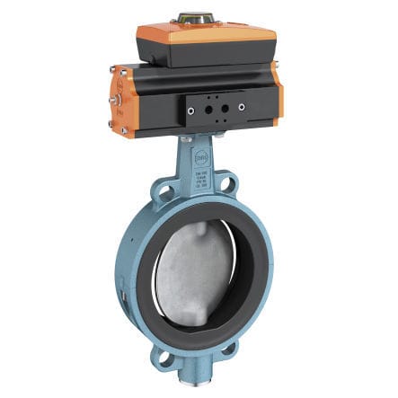 Butterfly valve - Z 611-A - EBRO ARMATUREN Gebr. Bröer GmbH - pneumatically-operated / adjustment / shut-off