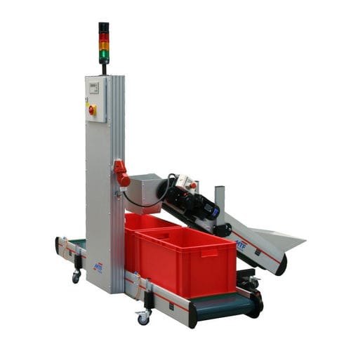 Belt conveyor - GL-EM 010 / GL-EM 230  - MTF Technik Hardy Schürfeld GmbH & Co. KG  - horizontal / transport / for boxes
