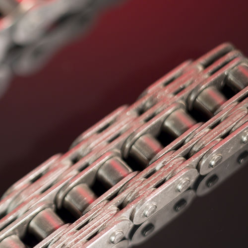 Steel conveyor chain - SEDIS - roller / straight side plate / accumulation