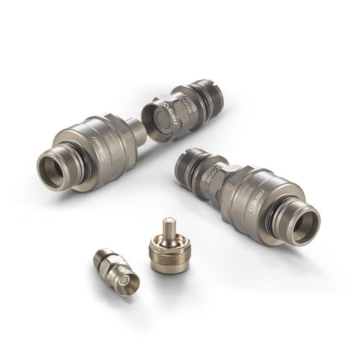 Coolant fitting - CGD - Stäubli Fluid Connectors - quick / nickel-plated brass / aluminum alloy