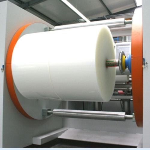 Plastic film coiler - diamat Maschinenbau GmbH - motorized / for extrusion lines