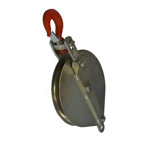 Groove pulley - 504 - HUCHEZ - for cables / with integrated hook