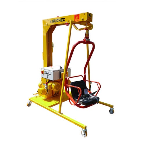 Electric winch - Securitreuil - HUCHEZ - wire rope / man-riding / with wireless remote control