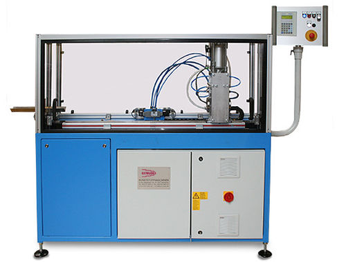 Guillotine cutting machine - PG 100 - Extrudex Kunststoffmaschinen GmbH - for plastics / for plastic pipes / for extrusion lines