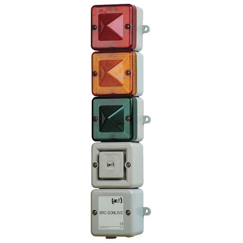 LED stack light - BRC-SONL3V2 - ae&t - flashing / blinking / 3-color