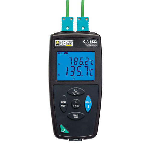 Probe thermometer - CA 1822  - CHAUVIN ARNOUX - thermocouple / digital / USB