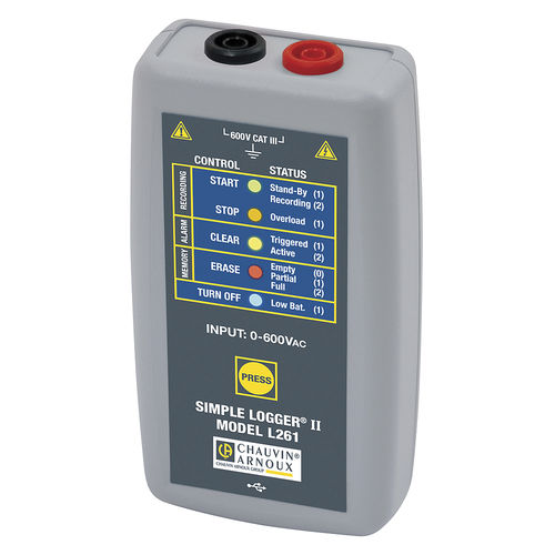 Voltage data-logger - L261 - CHAUVIN ARNOUX - USB / without display / battery-powered