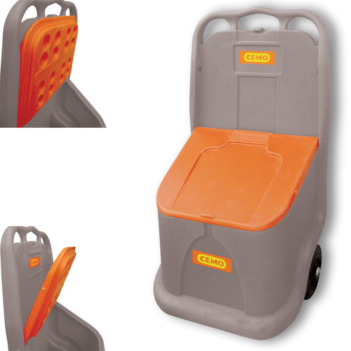 Grit container - 90383 - CEMO - for sand / polyethylene / with lid