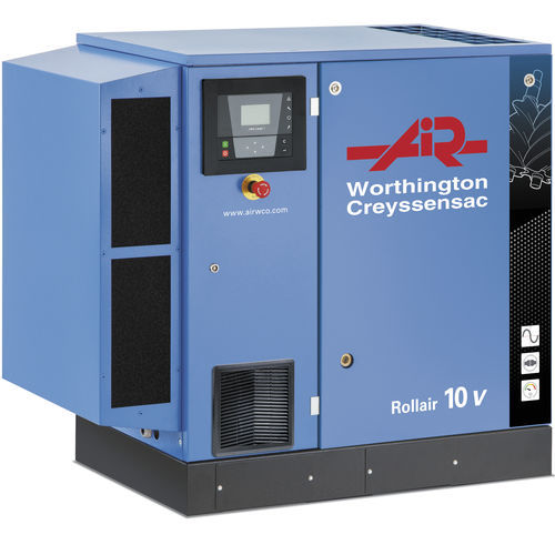Screw compressor - Rollair series - Worthington Creyssenssac - air / electric / stationary