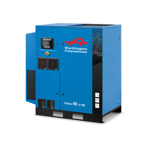 Electronic compressor - Rollair 40-50 V PM - Worthington Creyssenssac - air / electric / stationary