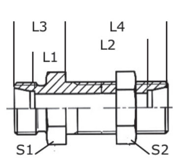 Hydraulic fitting - UA, CL series - NORMYDRO - screw-in / stainless steel / bulkhead