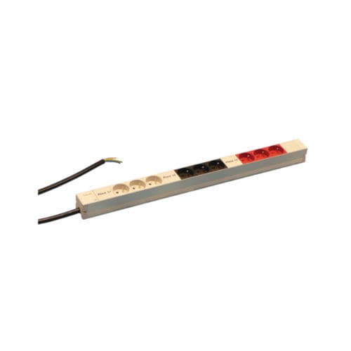 Power strip with switch - 60110-233 - nVent Schroff GmbH - three-phase / 9 socket