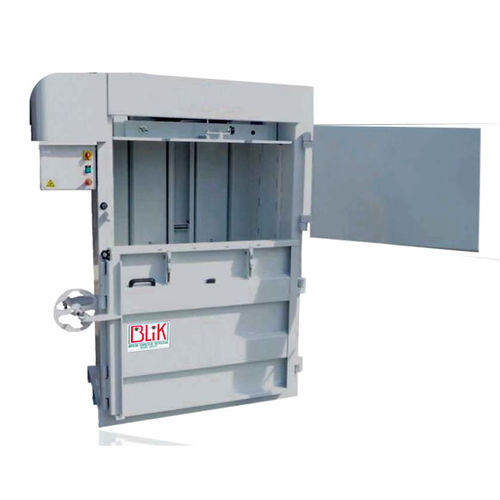 Cardboard baling press - SAM 150 - BLIK - vertical / front-loading / semi-automatic