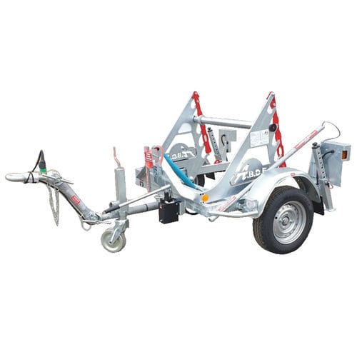 Cable drum trailer - RD 75 - CABLE EQUIPEMENTS - for cable transport and laying / single-axle / towed