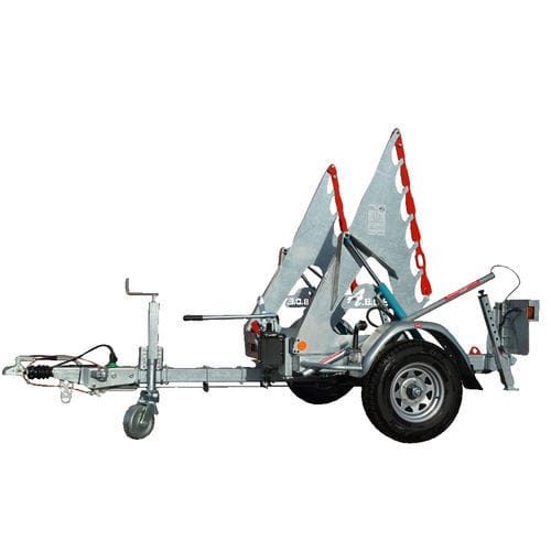 Cable drum trailer - RD 200 TF - CABLE EQUIPEMENTS - for cable transport and laying / single-axle / towed