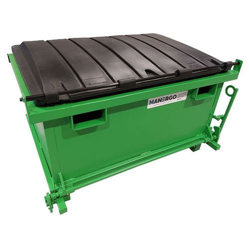 Waste tilt truck - BAFO400AC-4470 - MANERGO - for bulk materials / for forklift trucks / bottom-opening