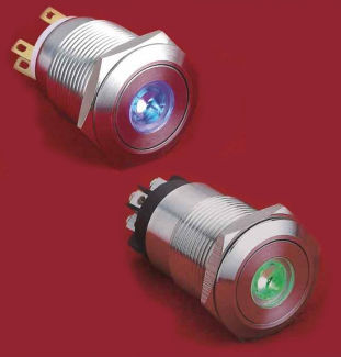 Touch push-button switch - R series  - EOZ - IP65 / stainless steel / with indicator light