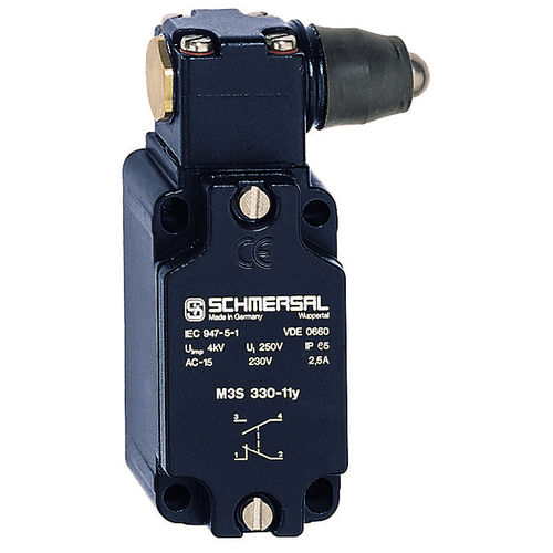 IP65 position switch - M3S 330-11Y-M20 - SCHMERSAL - with plunger