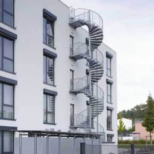 Spiral staircase - Meiser - metal / firefighting
