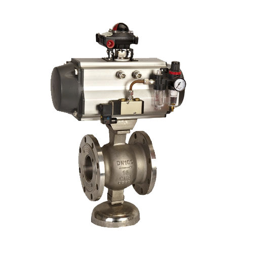 Ball valve - Q641F-16P/R , DNV, CE - Zhejiang Kangsaite Valve Co., Ltd. - pneumatically-operated / flange / actuated