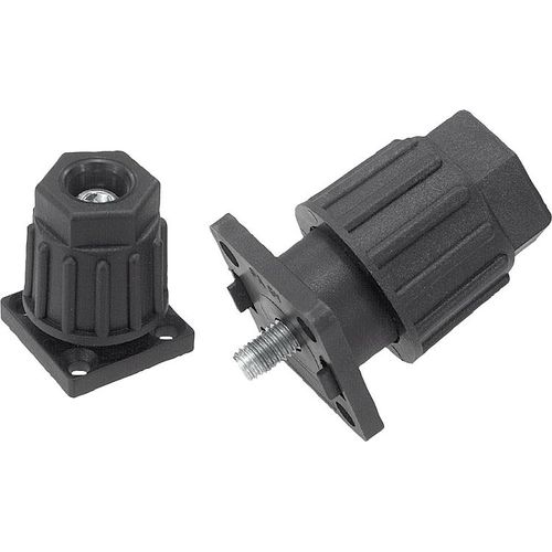 Plastic foot - 27840 - norelem - Éléments standard mécaniques - steel / adjustable / screw-in