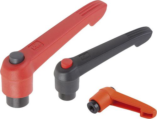 Clamping lever with plastic handle - 06600 - norelem - Éléments standard mécaniques - with tapped insert
